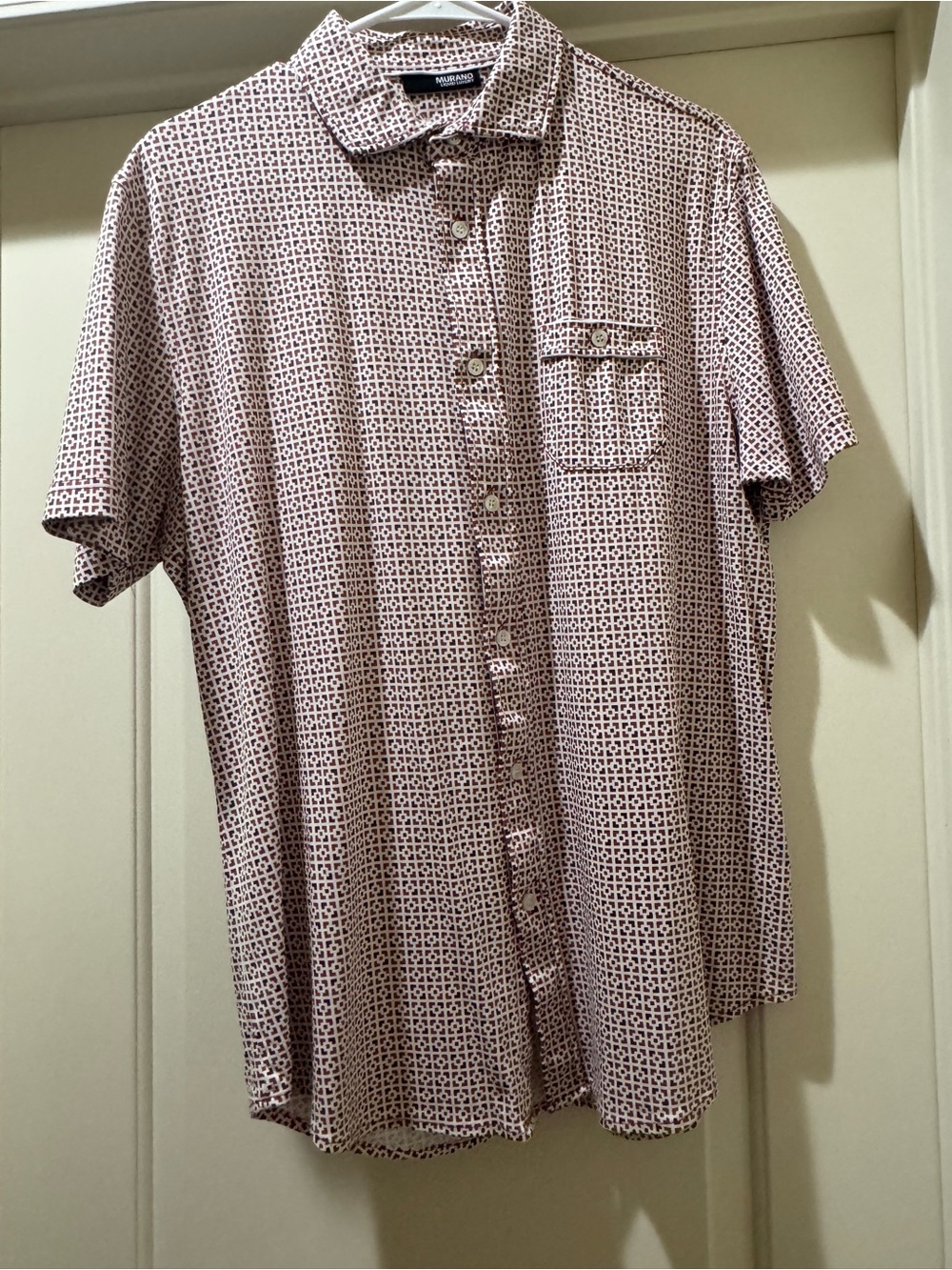 Murano Men’s Short Sleeve Button-Down Shirt